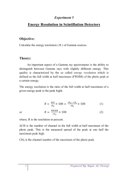 Energy Resolution in Scintillation Detectors