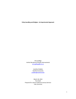 Policy-Bundling: An Experimental Approach