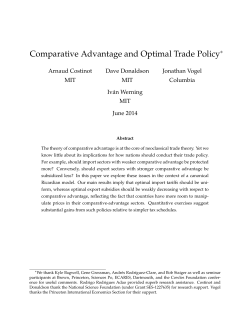 Comparative Advantage and Optimal Trade Policy