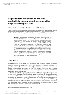 Magnetic field simulation of a thermal conductivity measurement
