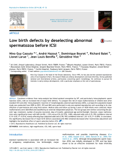 Low birth defects by deselecting abnormal spermatozoa before ICSI