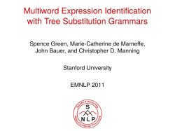 Multiword Expression Identification with Tree Substitution Grammars