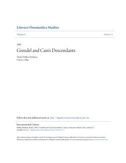 Grendel and Cain`s Descendants