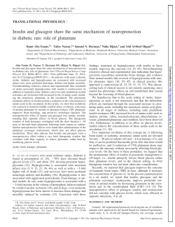 Insulin and glucagon share the same mechanism of neuroprotection
