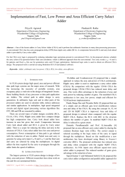 Implementation of Fast, Low Power and Area Efficient Carry