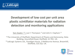 Development of low cost per unit area plastic scintillator materials for