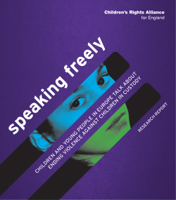 speaking freely - Children`s Rights Alliance for England