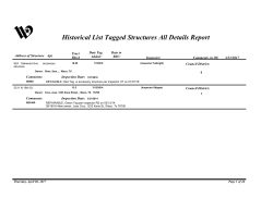 Historical List Tagged Structures All Details Report