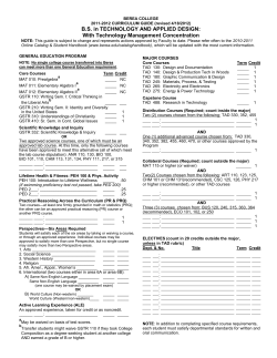 B.S. Technology and Applied Design with