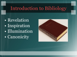 Bibliology for Bible Study