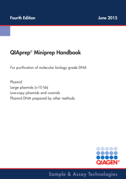 QIAprep&reg; Miniprep Handbook