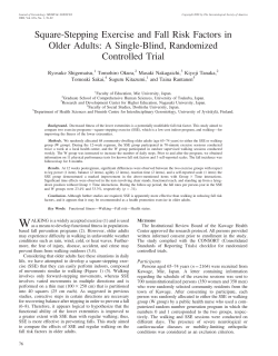 Square-Stepping Exercise and Fall Risk Factors in Older Adults: A