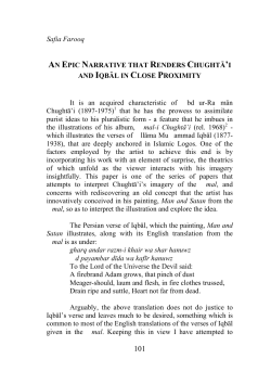 an epic narrative that renders chught?`i and iqb?l in close proximity