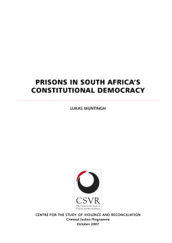 prisons in south africa`s constitutional democracy