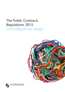 The Public Contracts Regulations 2015