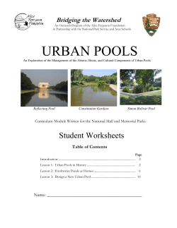 urban pools - Alice Ferguson Foundation