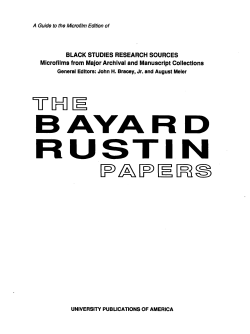 Bayard Rustin Papers