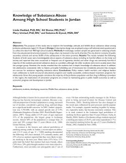 Knowledge of Substance Abuse Among High School Students in