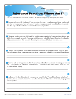 Inference Practice: Where Am I?