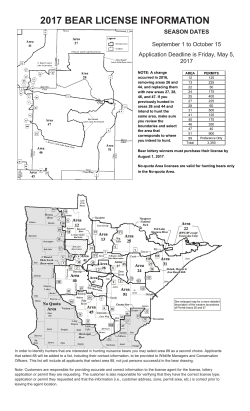 2017 Bear License Information