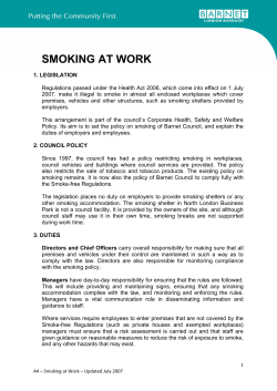 smoking at work - Barnet Council