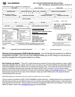 usa swimming - Southeastern Indiana YMCA