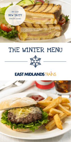 the winter menu - East Midlands Trains