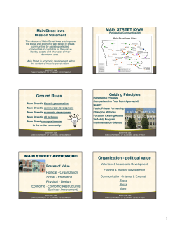 MAIN STREET IOWA Ground Rules Organization