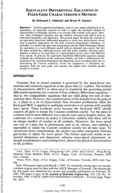 Equivalent Differential Equations in Fixed‐Grid Characteristics Method