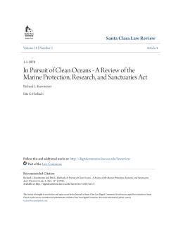In Pursuit of Clean Oceans - A Review of the Marine Protection