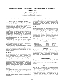 Reducing Problem Complexity for the Fastest Car Ever Seen