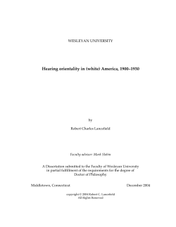 Hearing orientality in (white) America, 1900&ndash;1930