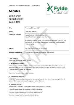 Community Focus Scrutiny Committee Minutes