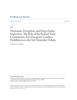 Disclosure, Deception, and Deep-Packet Inspection