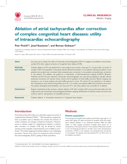 Ablation of atrial tachycardias after correction of complex congenital