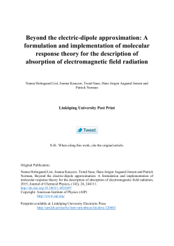 Beyond the electric-dipole approximation: A formulation and