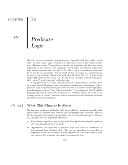 14 Predicate Logic - Computer Science and Engineering