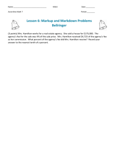 Lesson 6: Markup and Markdown Problems Bellringer
