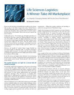"Winner-Take-All Markets in Life Sciences Supply Chain." March 20