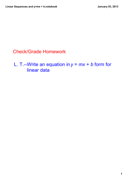 Linear relationships and y = mx + b