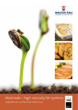 Marinade &ndash; high-viscosity fat systems