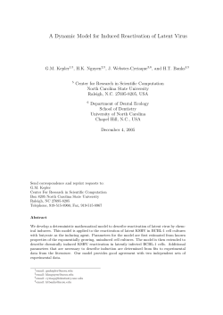 A Dynamic Model for Induced Reactivation of Latent Virus