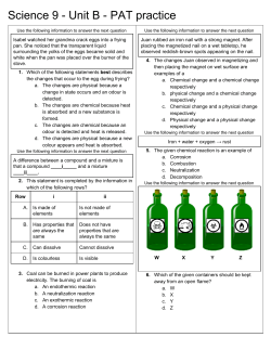 UNIT B PAT Practice with Answers