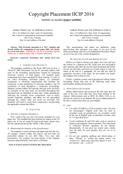 Copyright Placement IICIP 2016