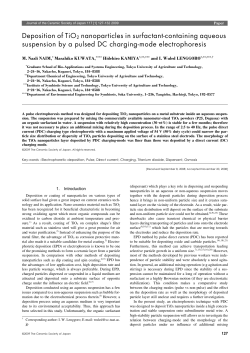 Deposition of TiO2 nanoparticles in surfactant