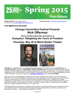 Nick Offerman - Chicago Humanities Festival