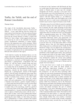 Tealby, the Taifali, and the end of Roman Lincolnshire
