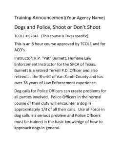 Dogs and Police, Shoot or Don`t Shoot