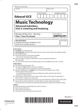 Question paper - Edexcel