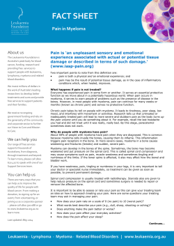fact sheet - Leukaemia Foundation